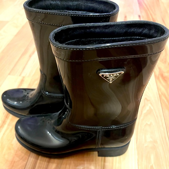 Prada Shoes Authentic Prada Winter Rain Boots 36 Poshmark